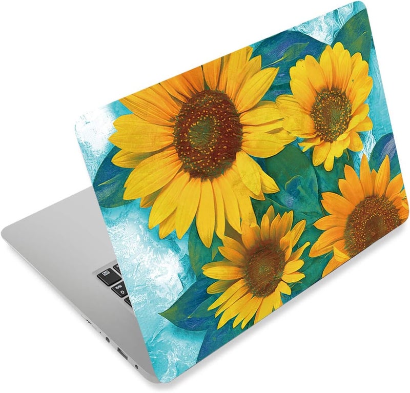 Laptop Skin Sticker Decal,12" 13" 13.3" 14" 15" 15.4" 15.6 inch Laptop Skin Sticker Cover Art Decal Protector Notebook PC (Sunflower)